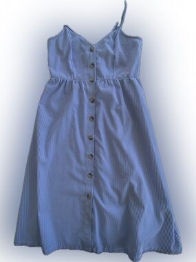 Divided by H&M Striped Midi Sundress with Buttons